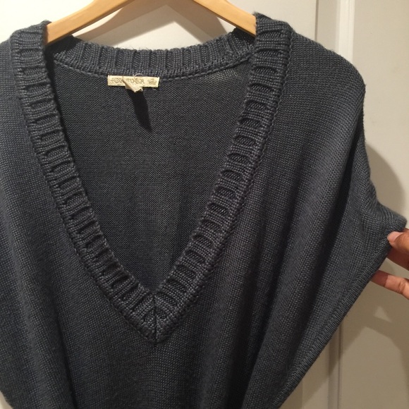 Forever 21 Knit Dark Blue Grey Tunic with belt S - Picture 2 of 5